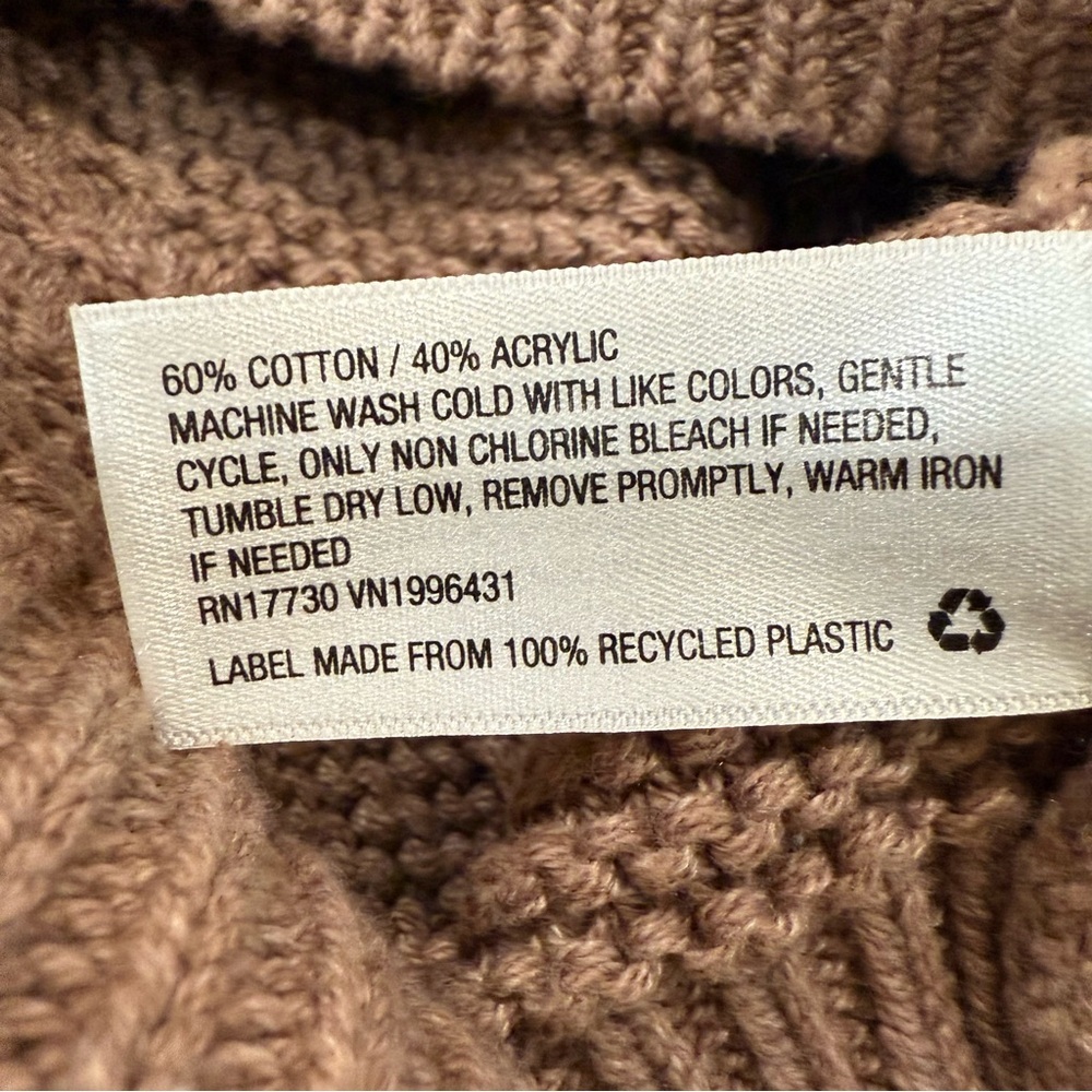 Universal Thread Textured Knit Pullover Crewneck Sweater Women’s XS Taupe Cozy - Picture 7 of 8